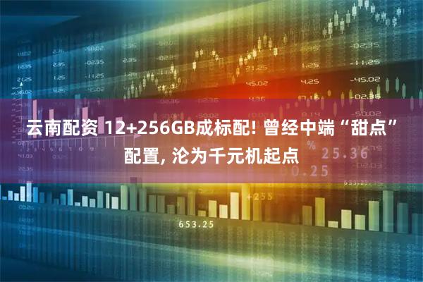 云南配资 12+256GB成标配! 曾经中端“甜点”配置, 沦为千元机起点